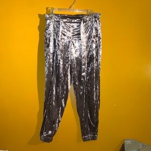 Light purple felt like material pants size medium